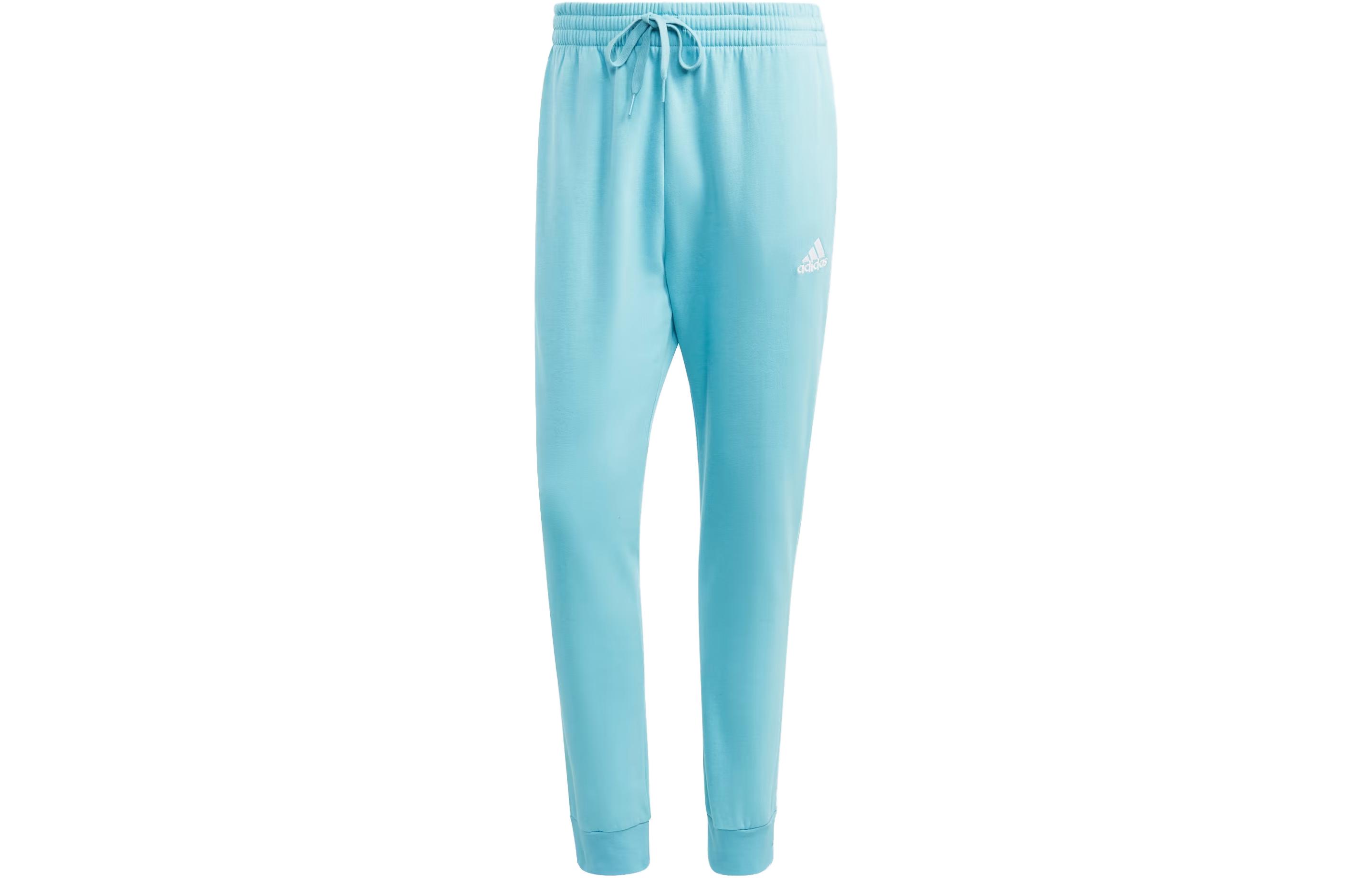 Adidas Essential Essentials Fleece Regular Tapered Joggers Knitted Sweatpants Men's Blue