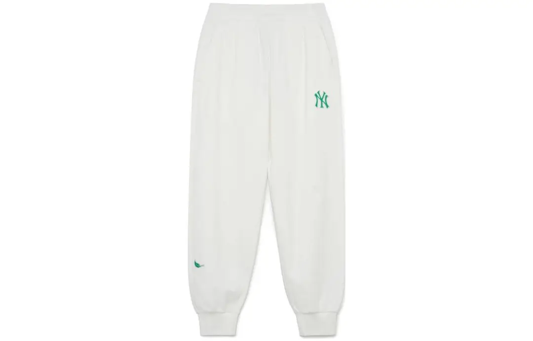 MLB New York Yankees Knitted Sweatpants Unisex White
