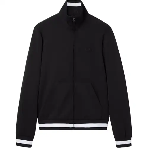 GUCCI Logo Embroidered High-Neck Jersey Jacket