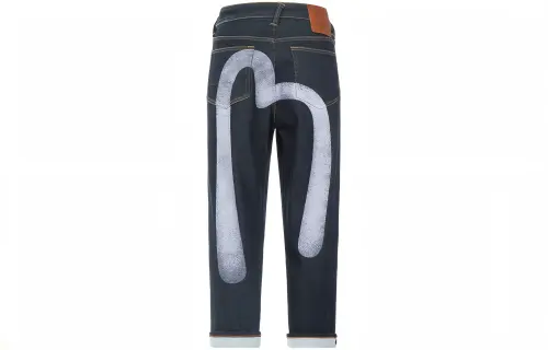 EVISU Jeans Men's Denim Blue Moderate Tapered Pants