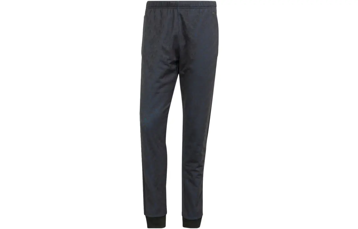 Adidas Originals Knitted Sweatpants Men's Black Moderate Cuffed Pants
