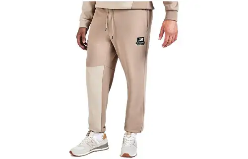 New Balance Knitted Sweatpants Men's Khaki Moderate Cuffed Pants