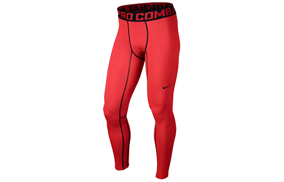 Nike Knitted Sweatpants Men's Red Moderate Slim Fit Pants
