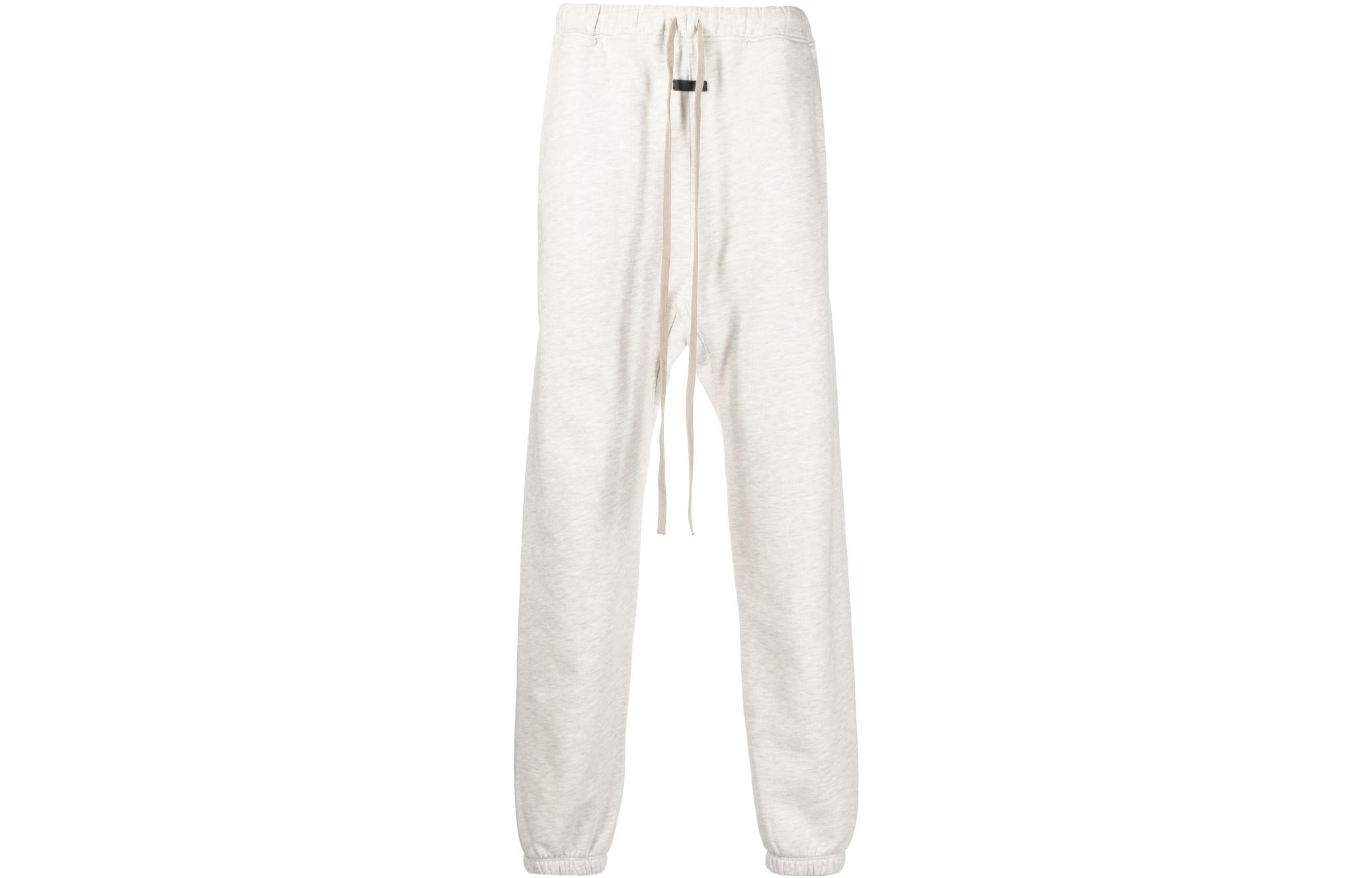 Fear of God SS23 Eternal Series Cotton Drawstring Sports Pants Light Beige Solid Elastic Waist Drawstring Tie-Up Sports Pants Men's Light Beige