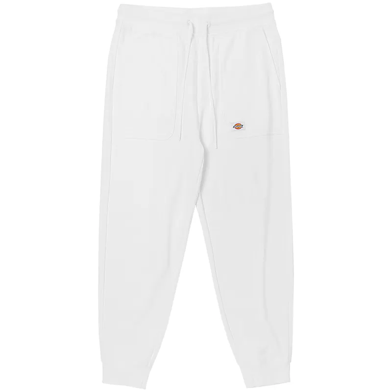 Dickies Knitted Sweatpants Men's White Moderate Cuffed Pants