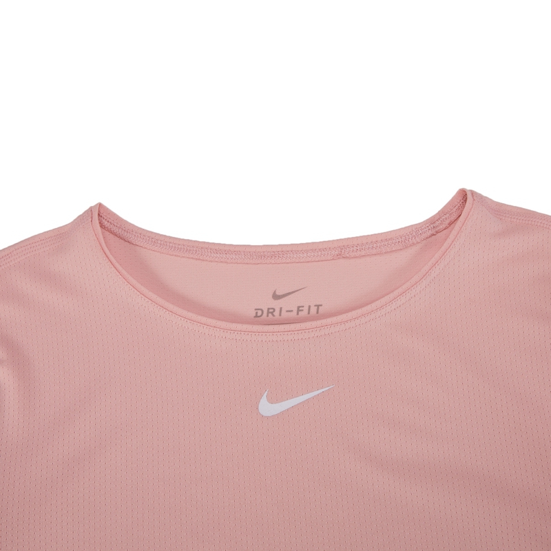 Женская футболка Nike 365 Top Ss Essential (розовая) — фото 3