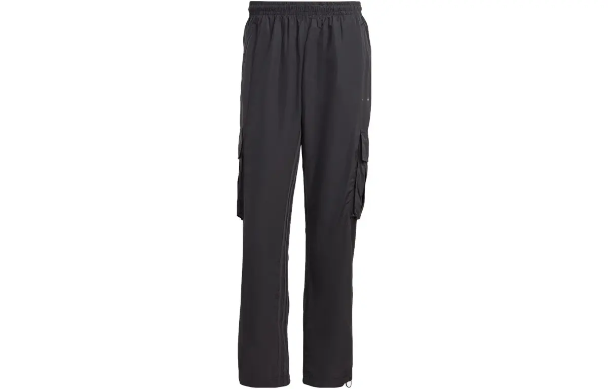 Adidas Originals Knitted Sweatpants Men's Black Moderate Straight Fit Pants