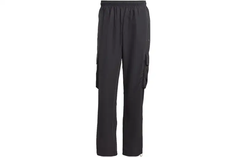 Adidas Originals Knitted Sweatpants Men's Black Moderate Straight Fit Pants