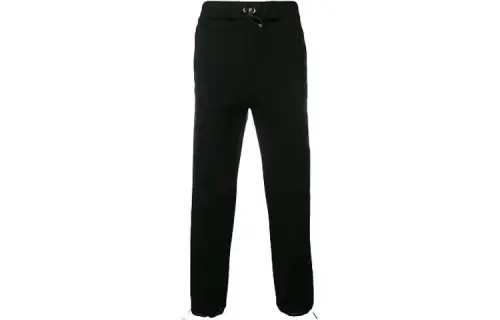 PRADA Casual Pants Men's Black Moderate Cuffed Pants