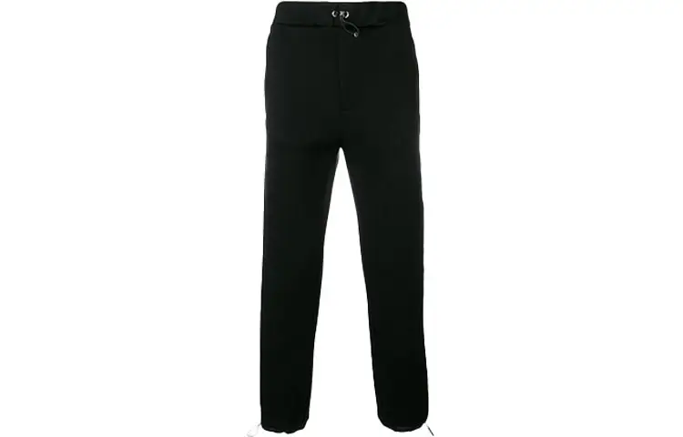 PRADA Casual Pants Men's Black Moderate Cuffed Pants