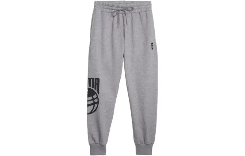 PUMA Knitted Sweatpants Men's Gray Moderate Other