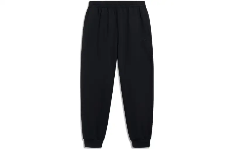 Li Ning Sports Life Collection Knitted Sweatpants Men's Black Moderate Cuffed Pants