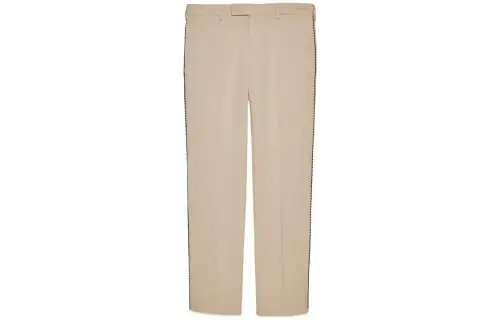 GUCCI Casual Pants Men's Beige Moderate Straight Fit Pants