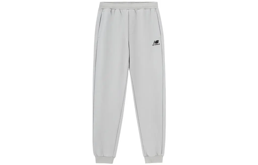 New Balance Knitted Sweatpants Unisex Gray Moderate Cuffed Pants