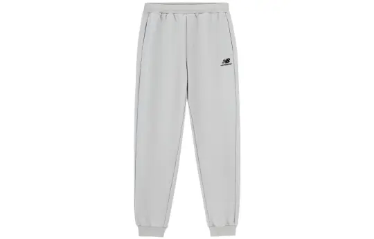 New Balance Knitted Sweatpants Unisex Gray Moderate Cuffed Pants