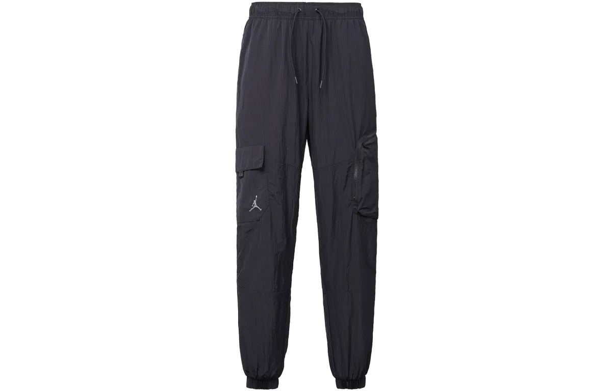 Jordan 23 Casual Pants Men's Black Moderate Straight Fit Pants
