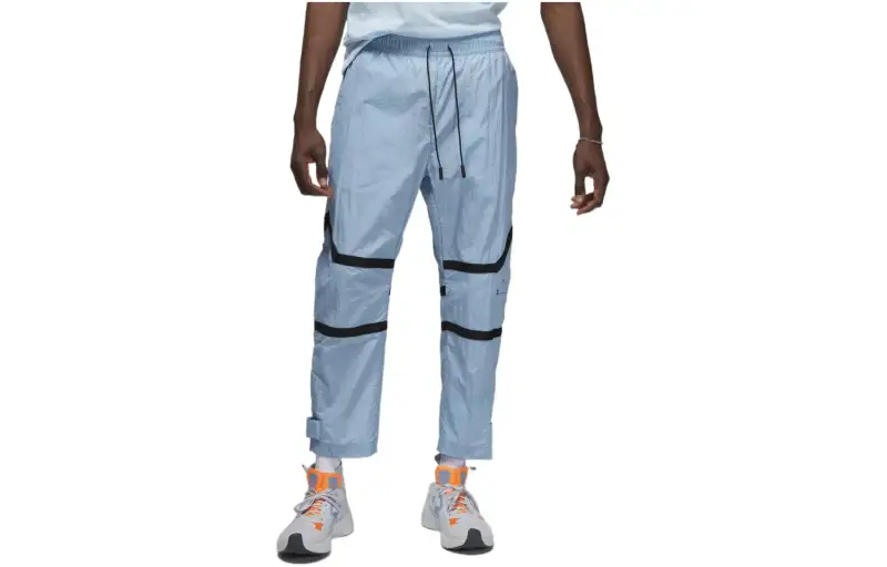 Jordan Knitted Sweatpants Men's Blue Moderate Straight Fit Pants