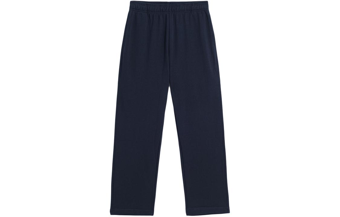 GAP Solid Color Elastic Waistband Thickened Straight Fit Fleece Lined Knitted Sweatpants Men's
