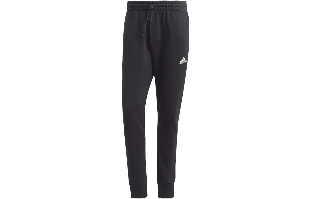 Adidas Essential Knitted Sweatpants Men's Black Moderate Cuffed Pants