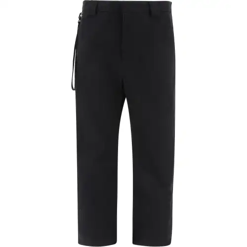 PRADA Casual Pants Men's Black Moderate Straight Fit Pants