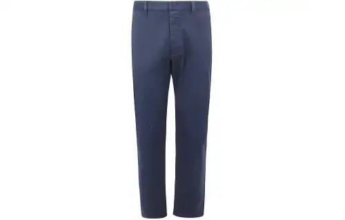 PRADA Casual Pants Men's Blue Thin Straight Fit Pants