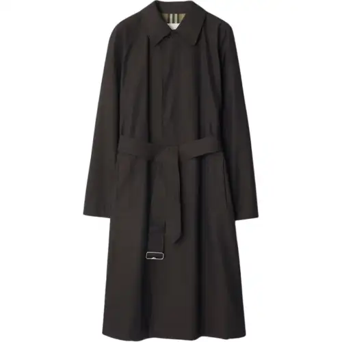 Burberry Belted Changeant-cotton Car Coat