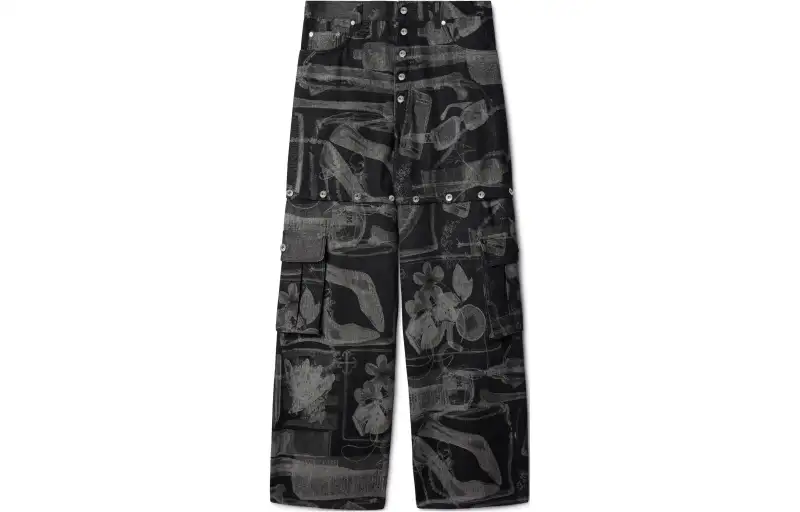 OFF WHITE Xray Jacquard Straight leg Jeans