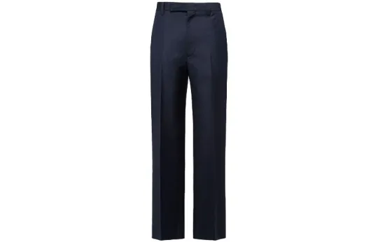 PRADA Casual Pants Men's Navy Blue Moderate Straight Fit Pants