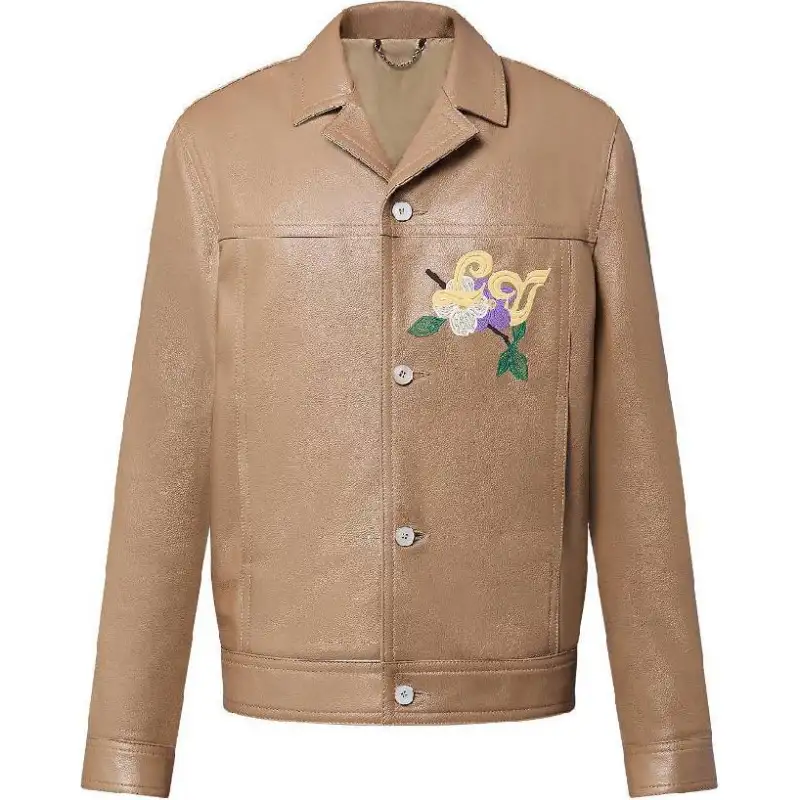 LOUIS VUITTON Embroidered Leather Blouson