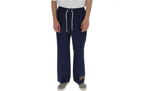 GUCCI Knitted Sweatpants Men's Marine Blue Moderate Cuffed Pants