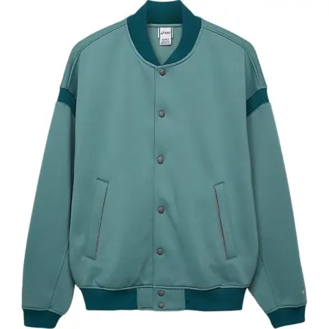 ASICS AW24 KNIT VARSITY Jacket Unisex Celadon