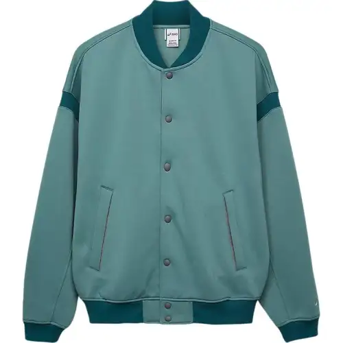 ASICS AW24 KNIT VARSITY Jacket Unisex Celadon