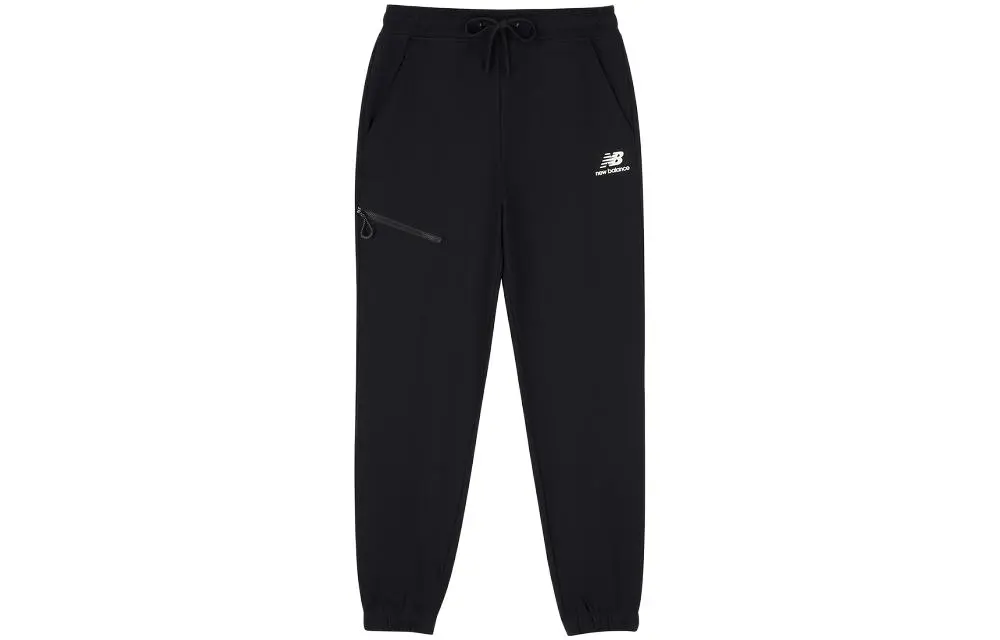 New Balance Knitted Sweatpants Men's Black Moderate Cuffed Pants
