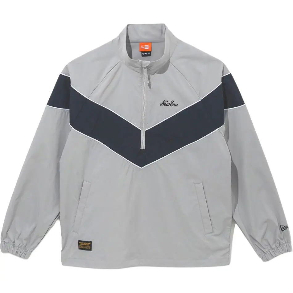 New Era Jackets Unisex Light Gray Stand Collar Moderate Other