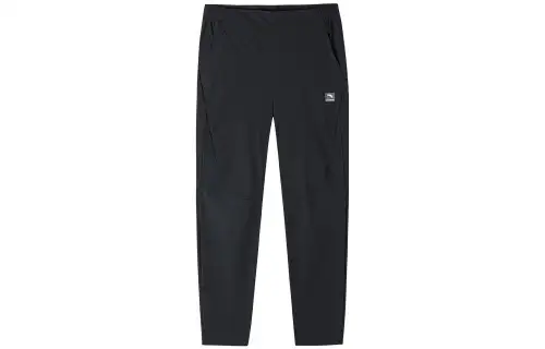 ANTA Casual Pants Men's Black Moderate Tapered Pants