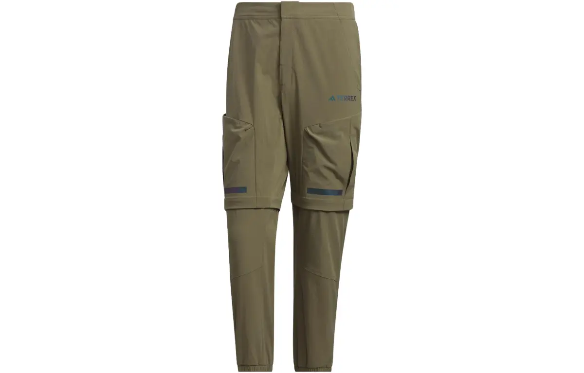 Adidas Knitted Sweatpants Men's Strata Olive Green Moderate Cuffed Pants