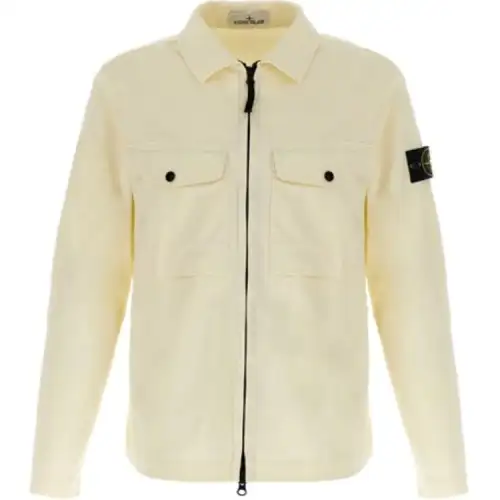 STONE ISLAND Compass Patch Zipped Overshirt