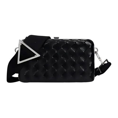 Bottega Veneta Leather Shoulder Bag, Crossbody Bag Men's Black