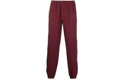 Adidas Originals Knitted Sweatpants Men's Dark Red Moderate Cuffed Pants