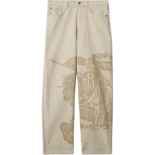 Burberry Ekd Printed Straight Leg Jeans