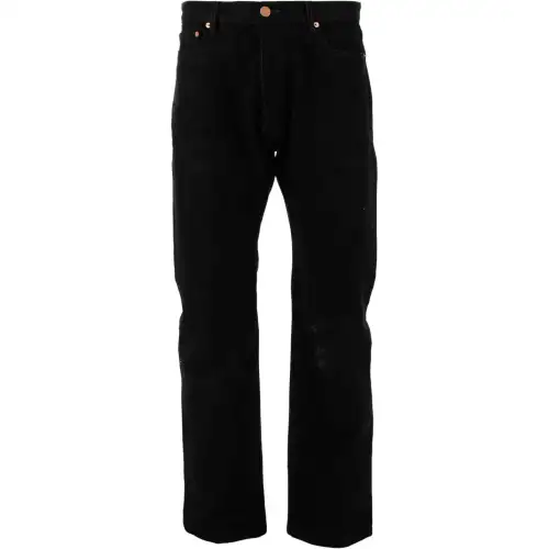 Balenciaga Jeans Men's Black Moderate Straight Fit Pants