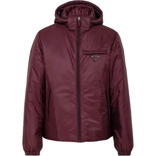 PRADA FW24 Down Jacket Men's Burgundy