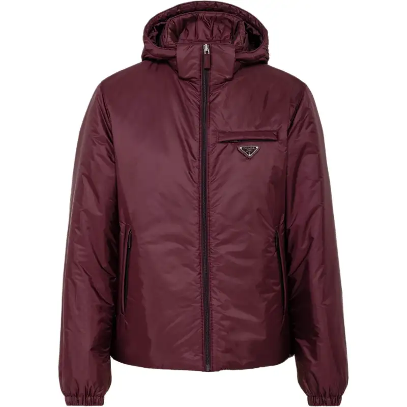 PRADA FW24 Down Jacket Men's Burgundy