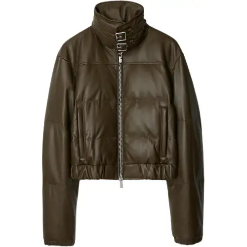 Burberry leather puffer jacket
