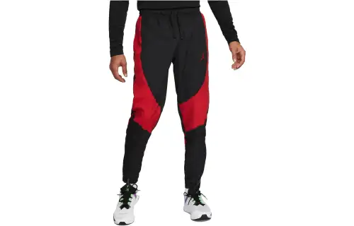 Jordan Knitted Sweatpants Men's Black Moderate Cuffed Pants