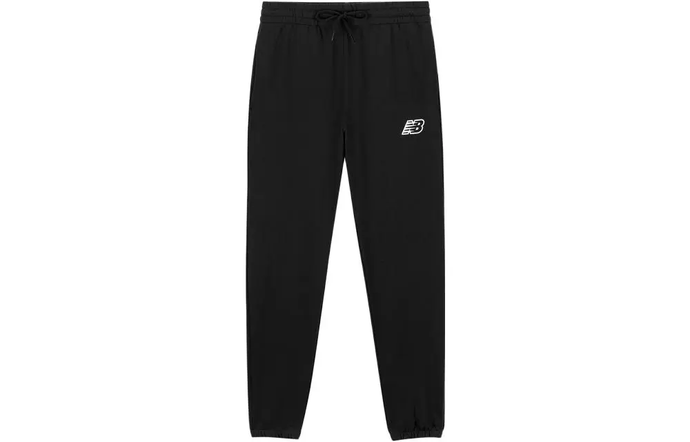 New Balance Knitted Sweatpants Men's Black Moderate Cuffed Pants