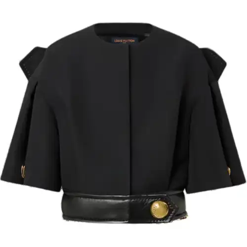 LOUIS VUITTON Wool-Silk Snap Sleeve Jacket