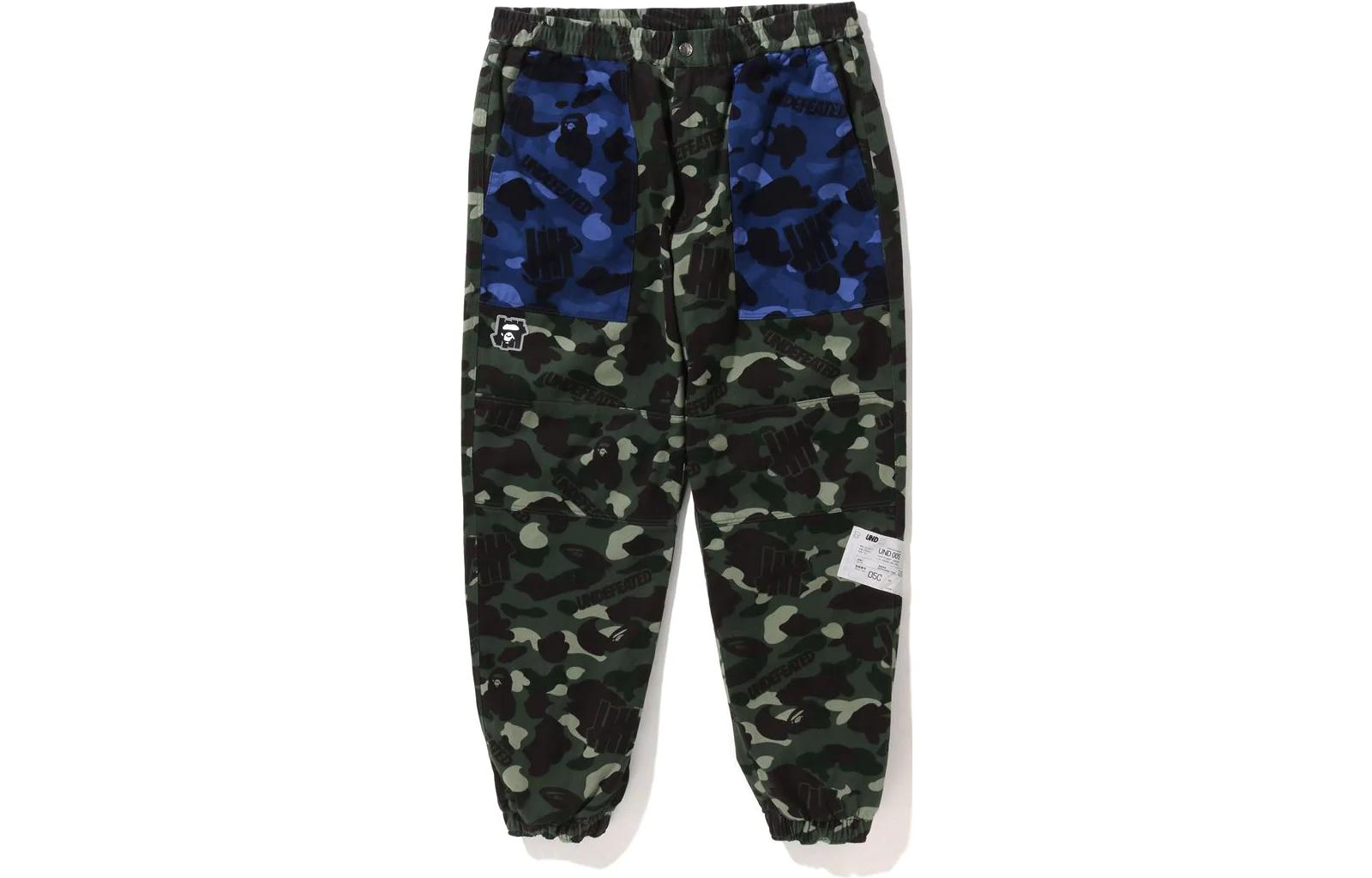 Bape X Undefeated Color Camo Flannel Pants