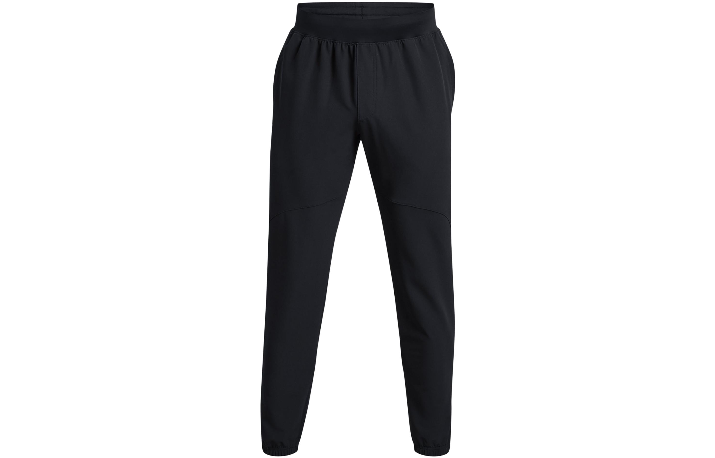 Under Armour Stretch Knitted Sweatpants Men's Black Thickened Cuffed Pants