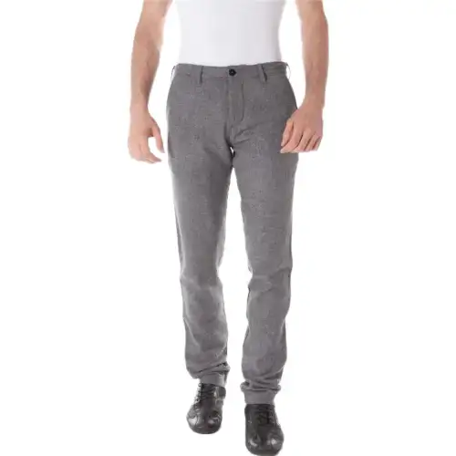Burberry Jeans Men's Gray Moderate Straight Fit Pants